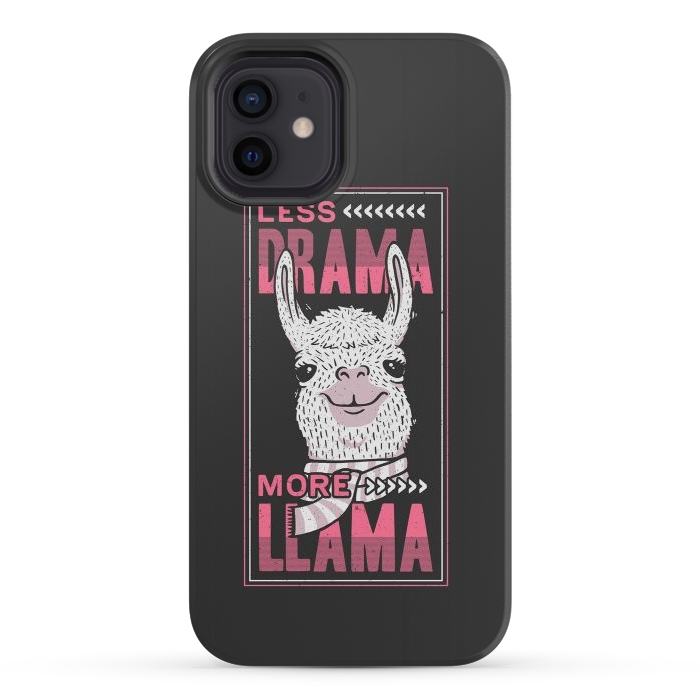 iPhone 12 mini StrongFit Less Drama More Llama by eduely