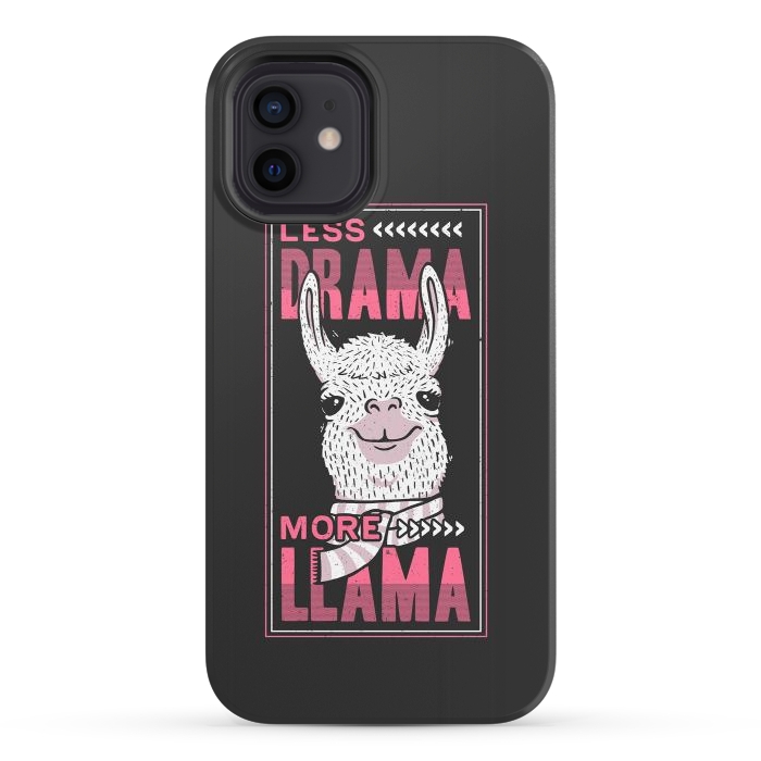 iPhone 12 StrongFit Less Drama More Llama by eduely