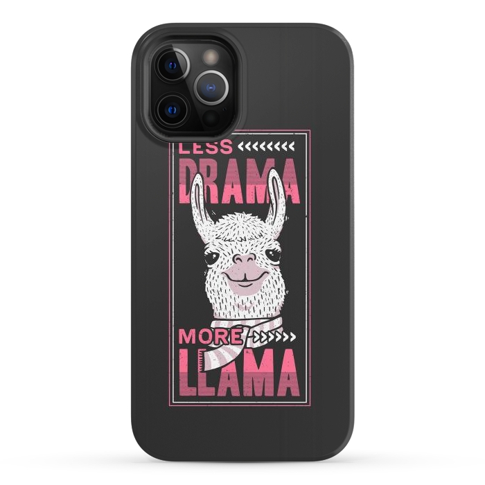 iPhone 12 Pro StrongFit Less Drama More Llama by eduely