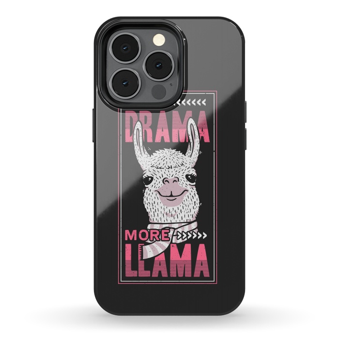 iPhone 13 pro StrongFit Less Drama More Llama by eduely