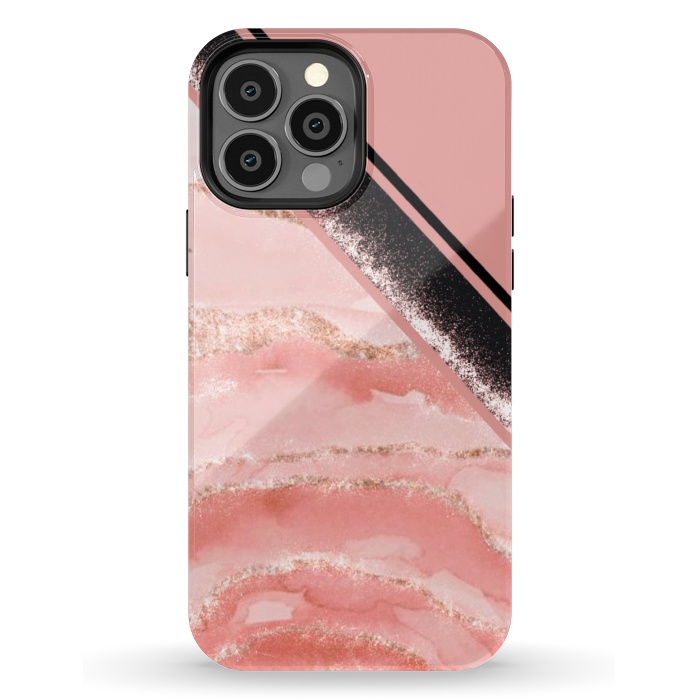 Hyphen LUXE iPhone 13 Pro Max Marble Case, Black