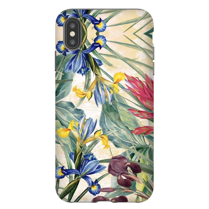iPhone Xs Max StrongFit Elegant iris flowers - watercolor botanical illustration by Oana 