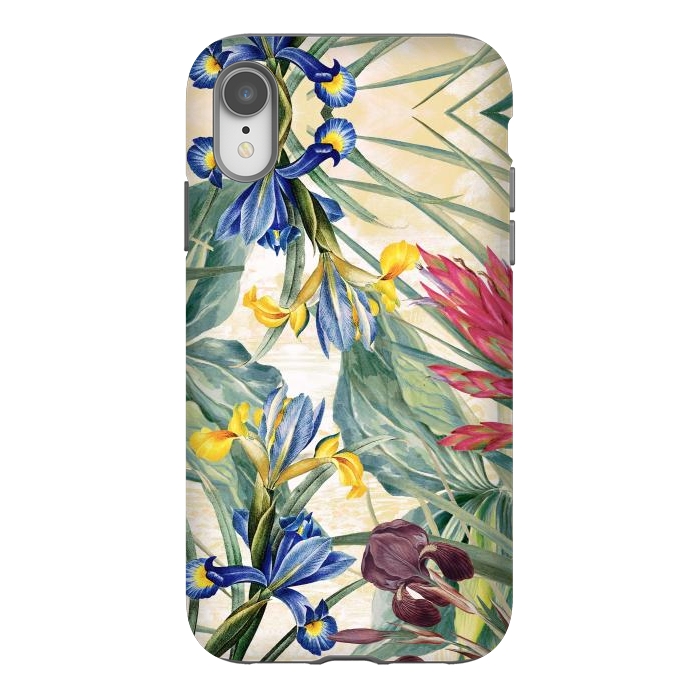 iPhone Xr StrongFit Elegant iris flowers - watercolor botanical illustration by Oana 