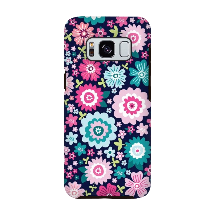 Galaxy S8 StrongFit Cute pattern in colorful flower  by ArtsCase