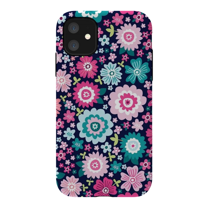 iPhone 11 StrongFit Cute pattern in colorful flower  by ArtsCase