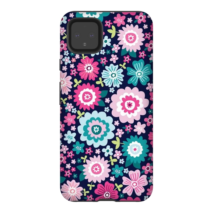 Pixel 4XL StrongFit Cute pattern in colorful flower  by ArtsCase