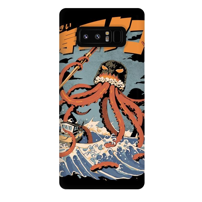 Galaxy Note 8 StrongFit Black The Tako Sushi by Ilustrata