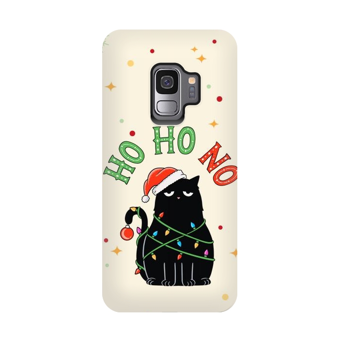 Galaxy S9 StrongFit Cat and Christmas NO by Coffee Man