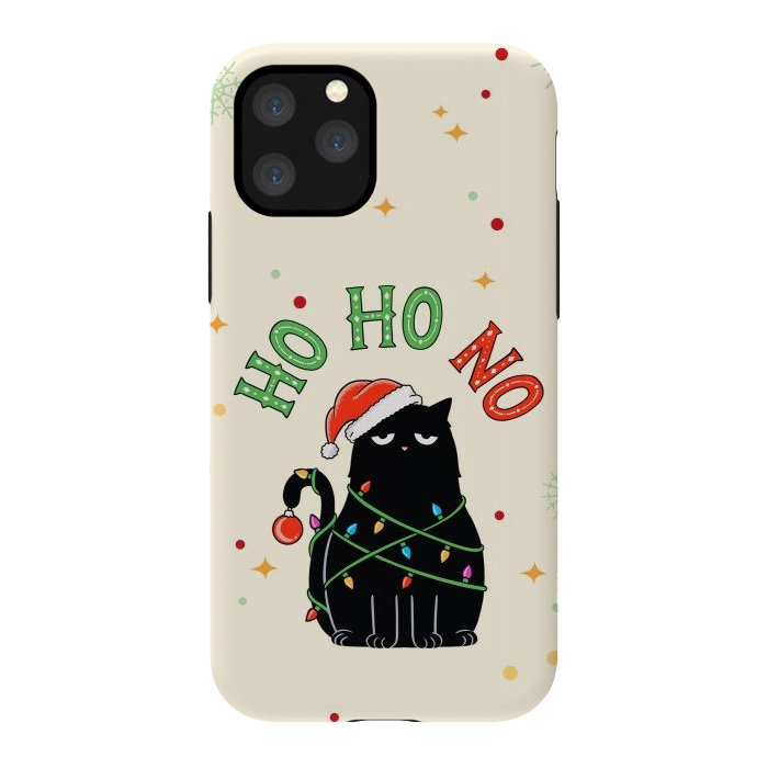 iPhone 11 Pro StrongFit Cat and Christmas NO by Coffee Man