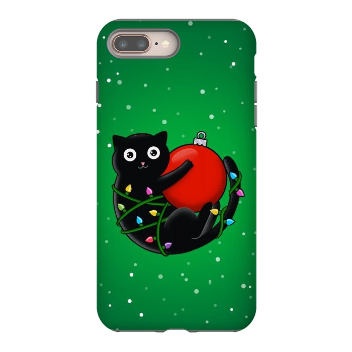iPhone 7 plus StrongFit Cat and christmas by Coffee Man