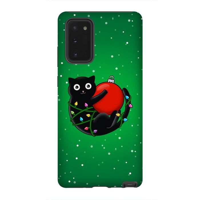 Galaxy Note 20 StrongFit Cat and christmas by Coffee Man