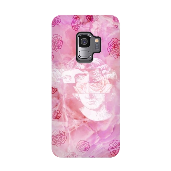 Galaxy S9 StrongFit Pink marble aesthetic by CAS