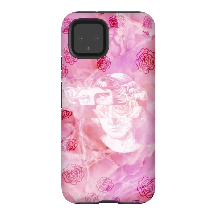 Pixel 4 StrongFit Pink marble aesthetic by CAS