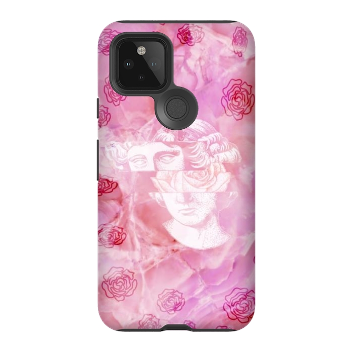 Pixel 5 StrongFit Pink marble aesthetic by CAS