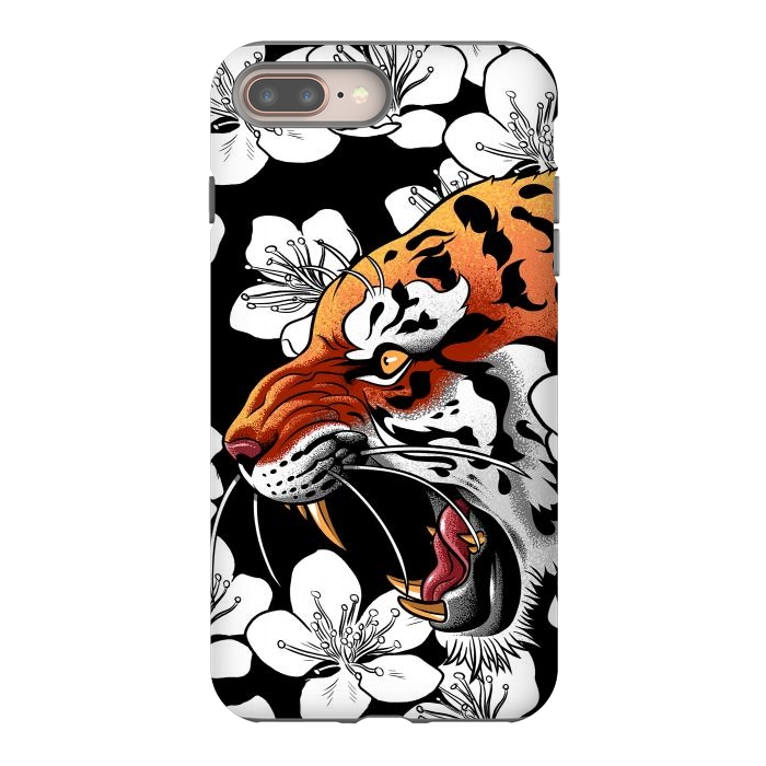 iPhone 7 plus StrongFit Flowers Tiger by Alberto