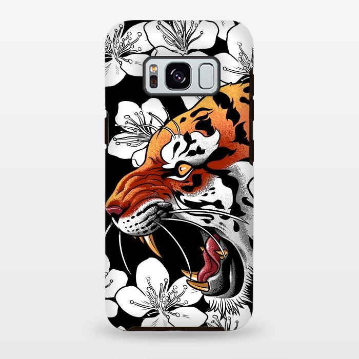 Galaxy S8 plus StrongFit Flowers Tiger by Alberto