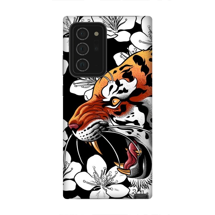 Galaxy Note 20 Ultra StrongFit Flowers Tiger by Alberto