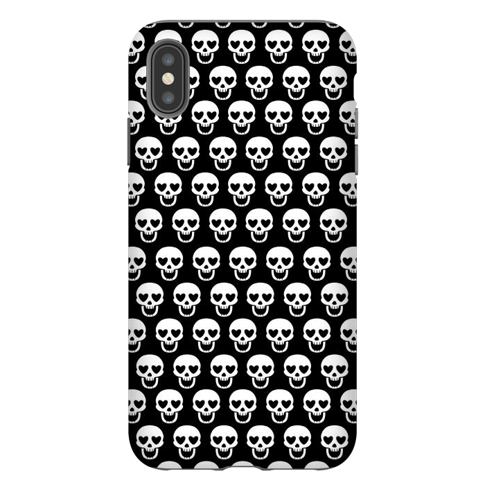 iPhone Xs Max StrongFit Love skulls by Alberto