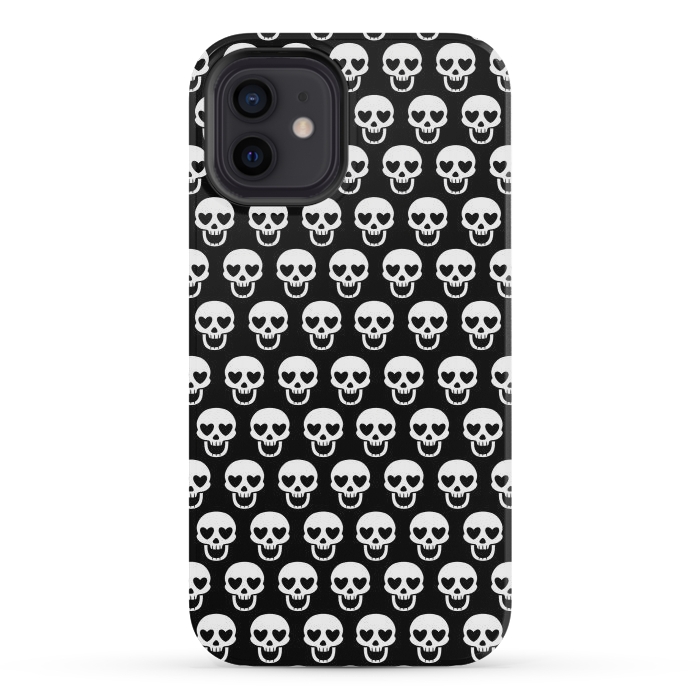 iPhone 12 mini StrongFit Love skulls by Alberto