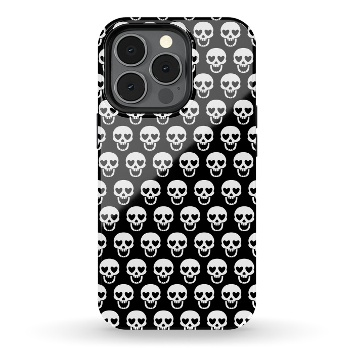 iPhone 13 pro StrongFit Love skulls by Alberto