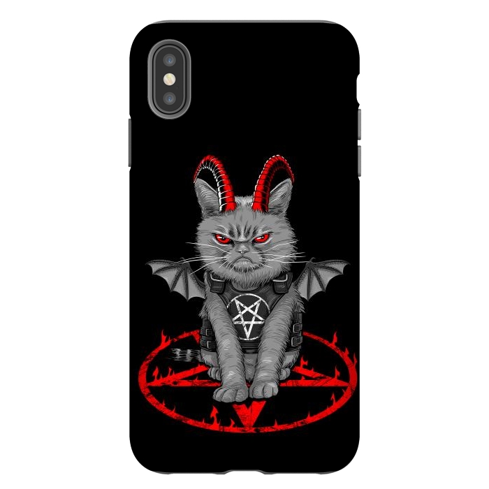 iPhone Xs Max StrongFit demon cat by Alberto