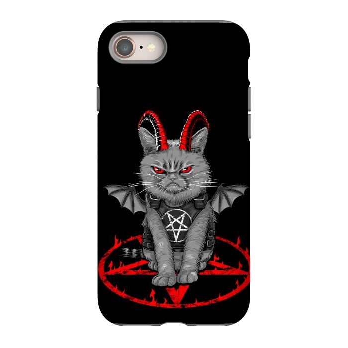 iPhone SE StrongFit demon cat by Alberto