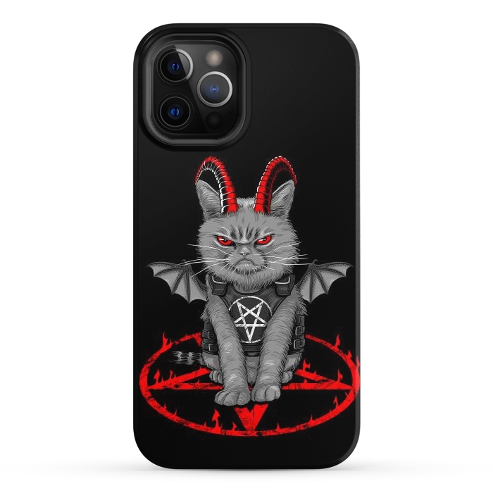 iPhone 12 Pro StrongFit demon cat by Alberto