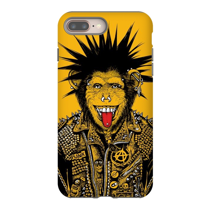 iPhone 8 plus StrongFit Yellow punk monkey by Alberto