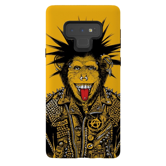 Galaxy Note 9 StrongFit Yellow punk monkey by Alberto