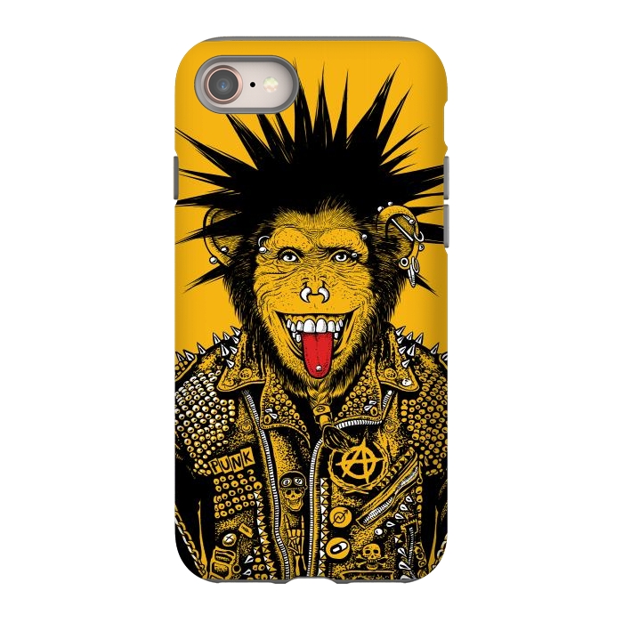 iPhone SE StrongFit Yellow punk monkey by Alberto