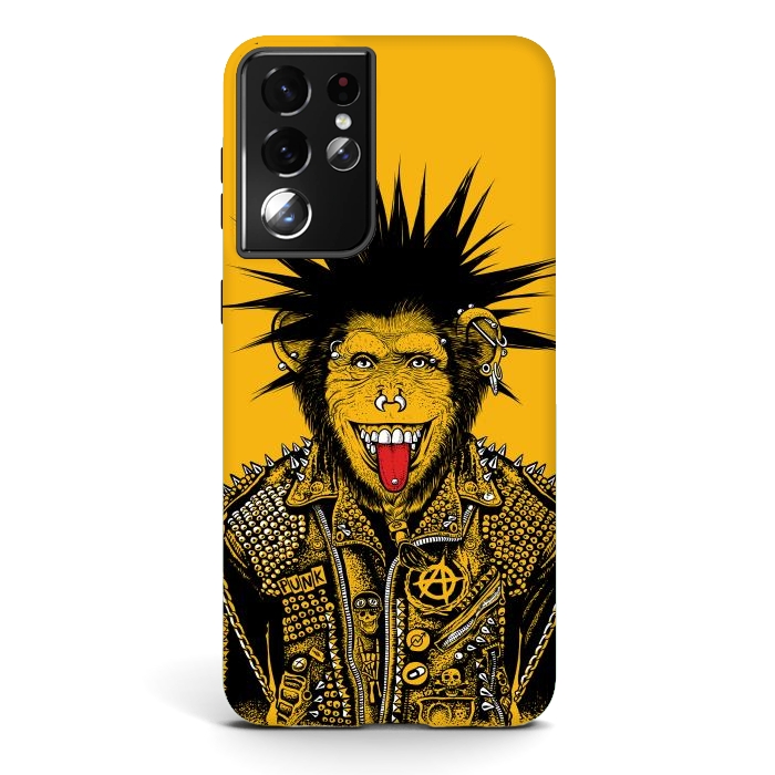 Galaxy S21 ultra StrongFit Yellow punk monkey by Alberto