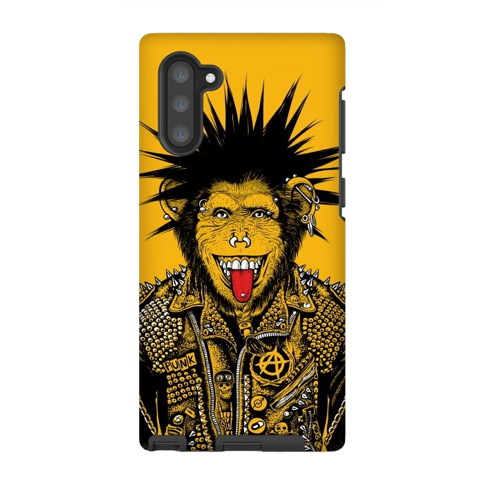 Galaxy Note 10 StrongFit Yellow punk monkey by Alberto