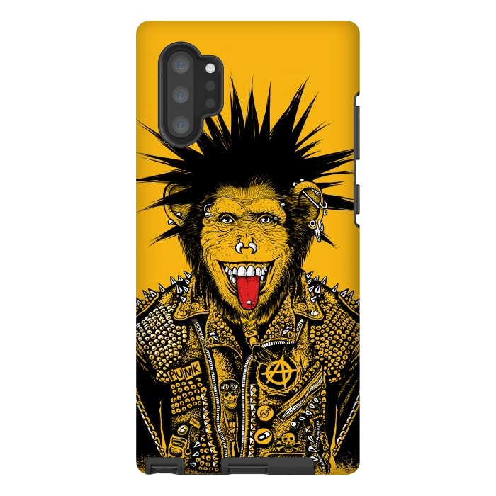 Galaxy Note 10 plus StrongFit Yellow punk monkey by Alberto