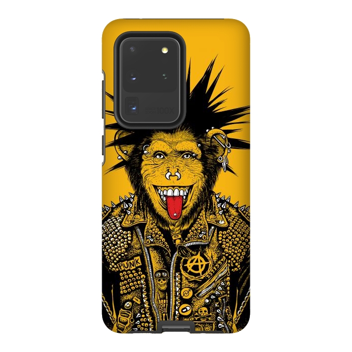 Galaxy S20 Ultra StrongFit Yellow punk monkey by Alberto
