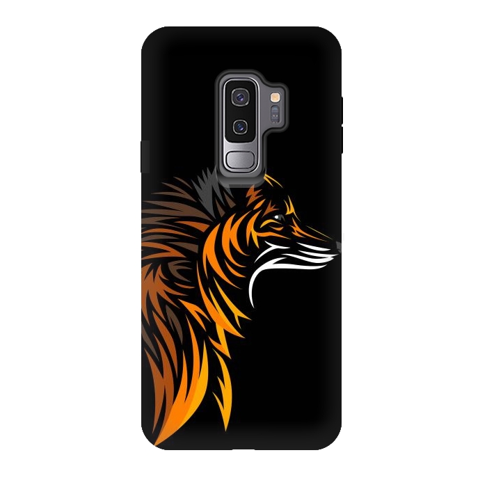 Galaxy S9 plus StrongFit Tribal fox face by Alberto