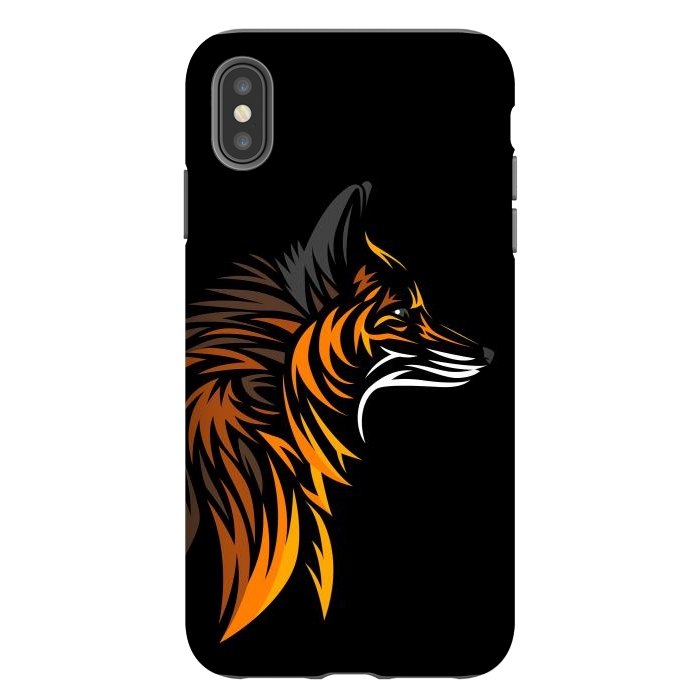 iPhone Xs Max StrongFit Tribal fox face by Alberto