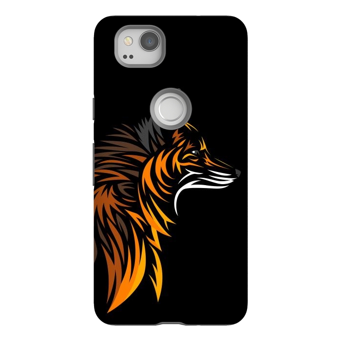 Pixel 2 StrongFit Tribal fox face by Alberto