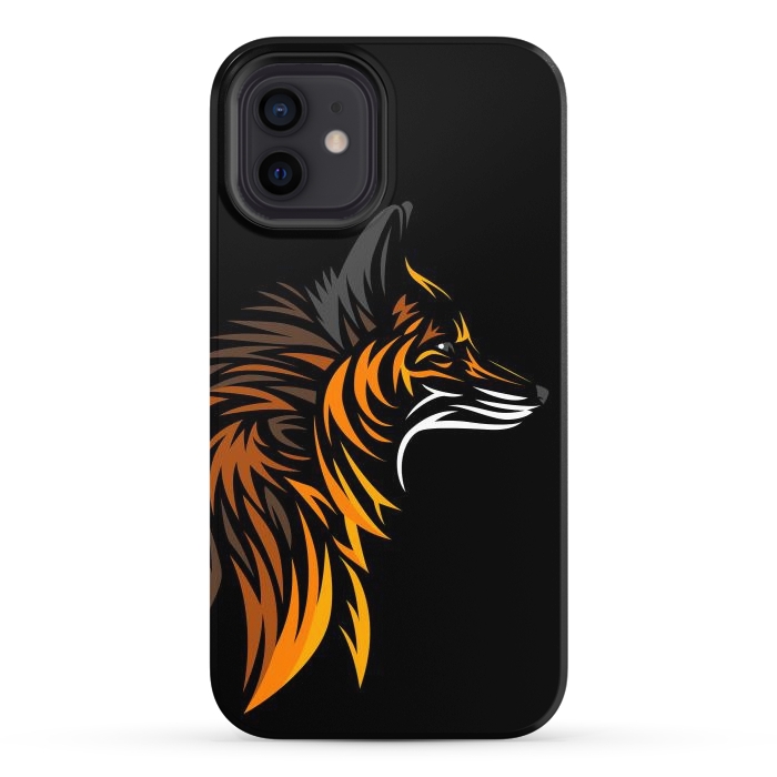 iPhone 12 StrongFit Tribal fox face by Alberto