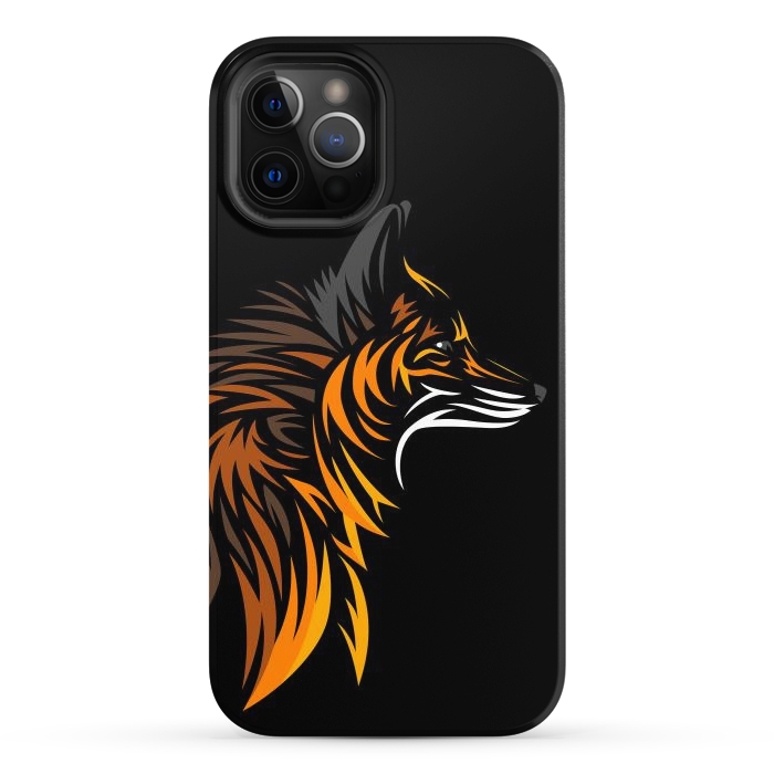 iPhone 12 Pro StrongFit Tribal fox face by Alberto