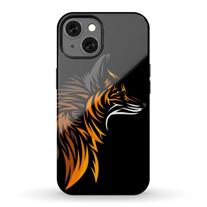 iPhone 13 StrongFit Tribal fox face by Alberto