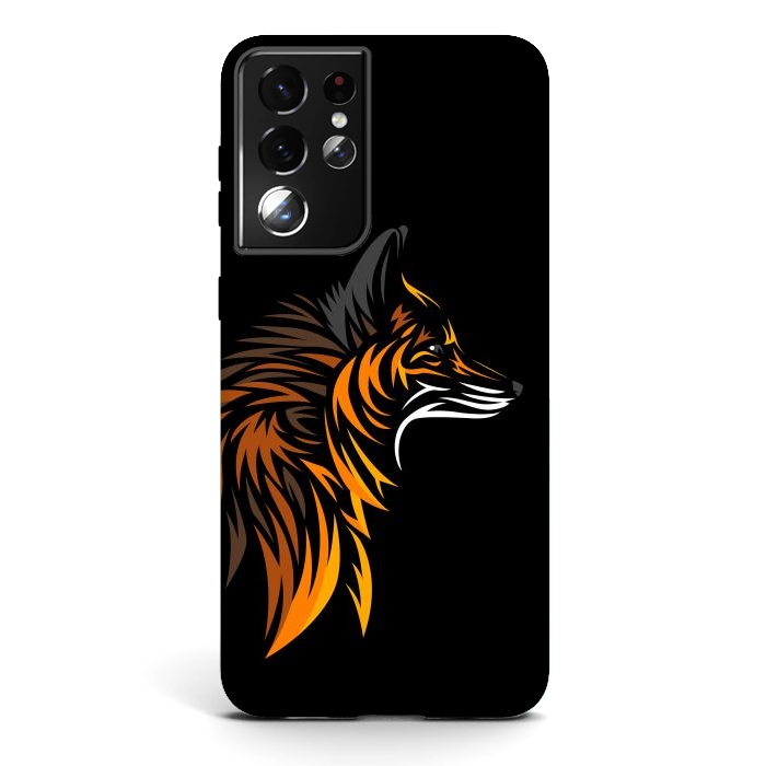 Galaxy S21 ultra StrongFit Tribal fox face by Alberto