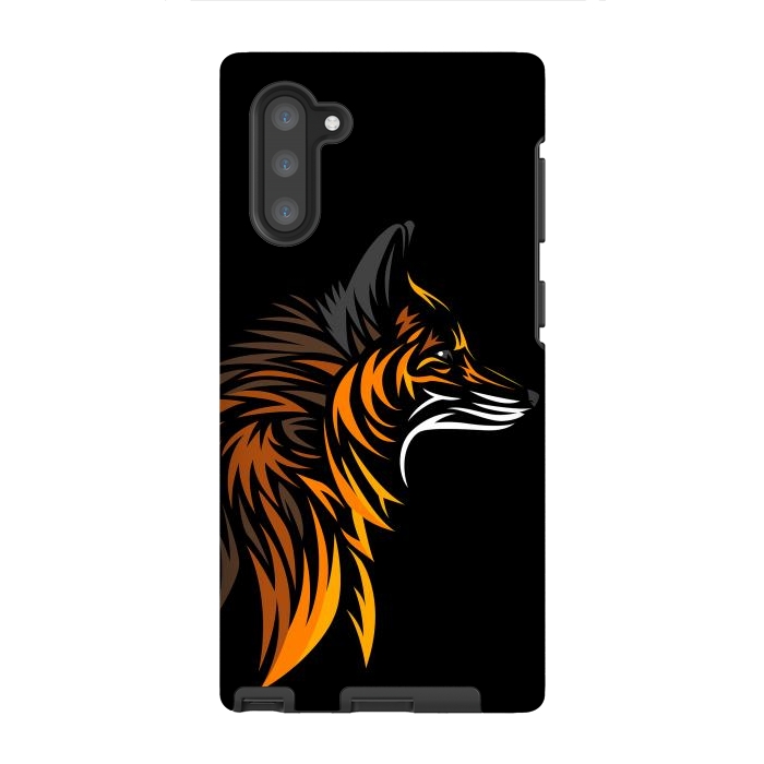 Galaxy Note 10 StrongFit Tribal fox face by Alberto