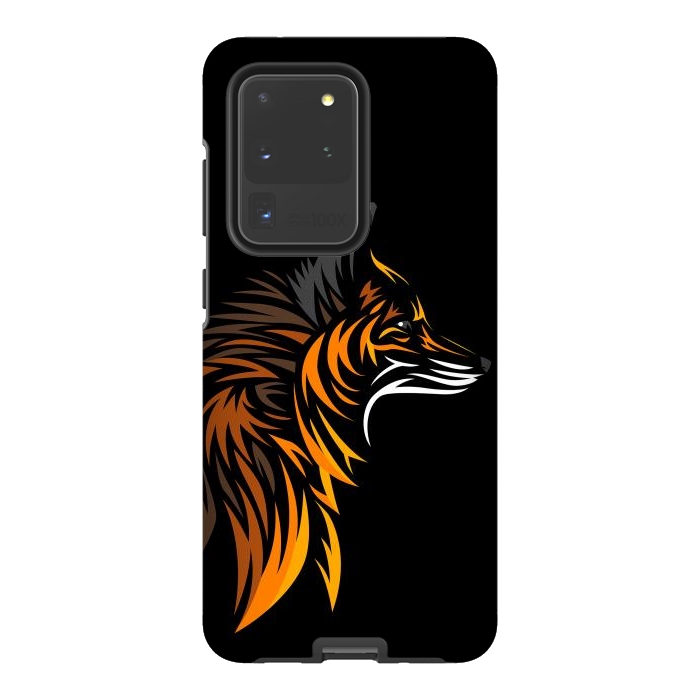 Galaxy S20 Ultra StrongFit Tribal fox face by Alberto