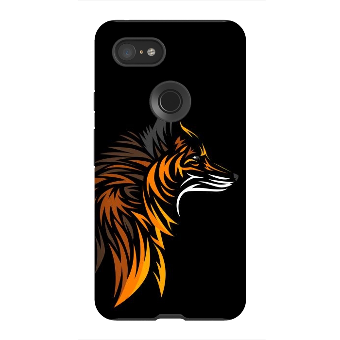 Pixel 3XL StrongFit Tribal fox face by Alberto