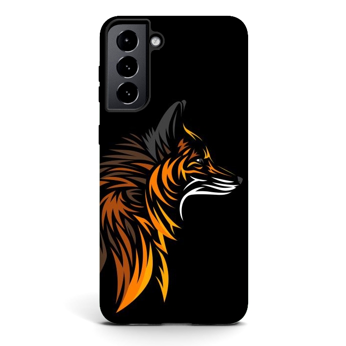 Galaxy S21 StrongFit Tribal fox face by Alberto