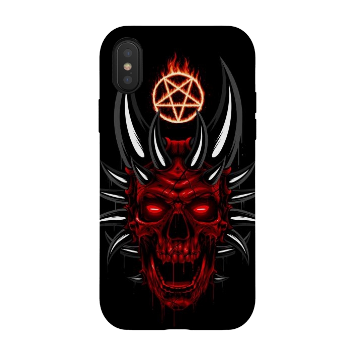 iPhone Xs / X StrongFit Satan Skull by Alberto