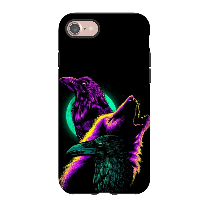 iPhone 7 StrongFit Raven and wolf by Alberto