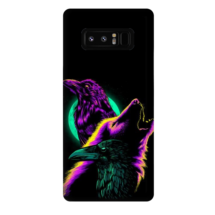 Galaxy Note 8 StrongFit Raven and wolf by Alberto