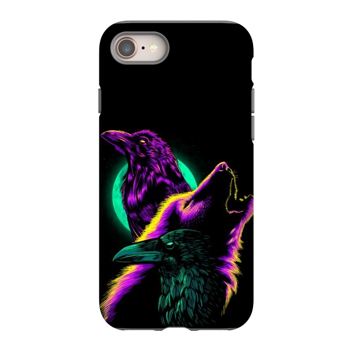 iPhone SE StrongFit Raven and wolf by Alberto