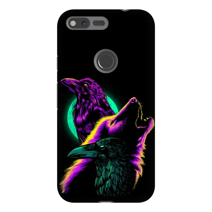 Pixel XL StrongFit Raven and wolf by Alberto